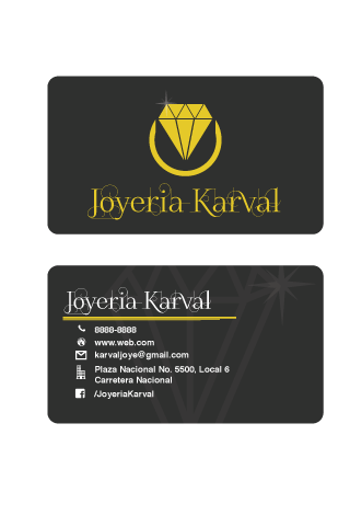 Business Card Design by aha88.aizat.hilmi for Joyeria Karval | Design #11437335