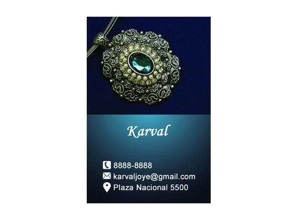 Business Card Design by Gopa for Joyeria Karval | Design #11416462
