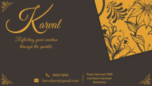 Design de Carte de Visite par poornimasancheti93 pour Joyeria Karval | Design : #11434456
