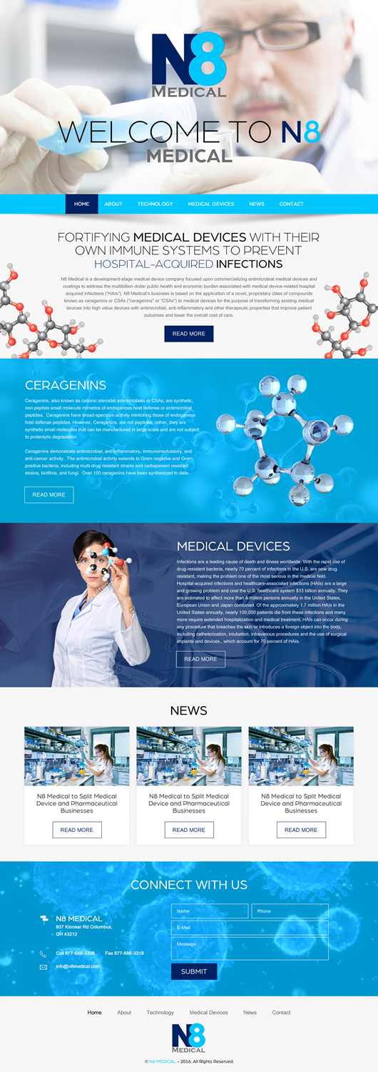 Web Design by rightway for N8 Medical | Design #11353644