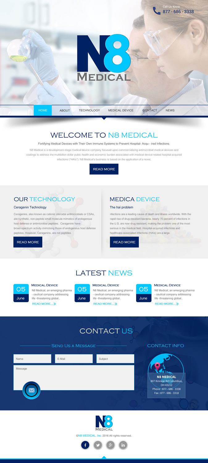 Diseño Web por rightway para N8 Medical | Diseño #11353665