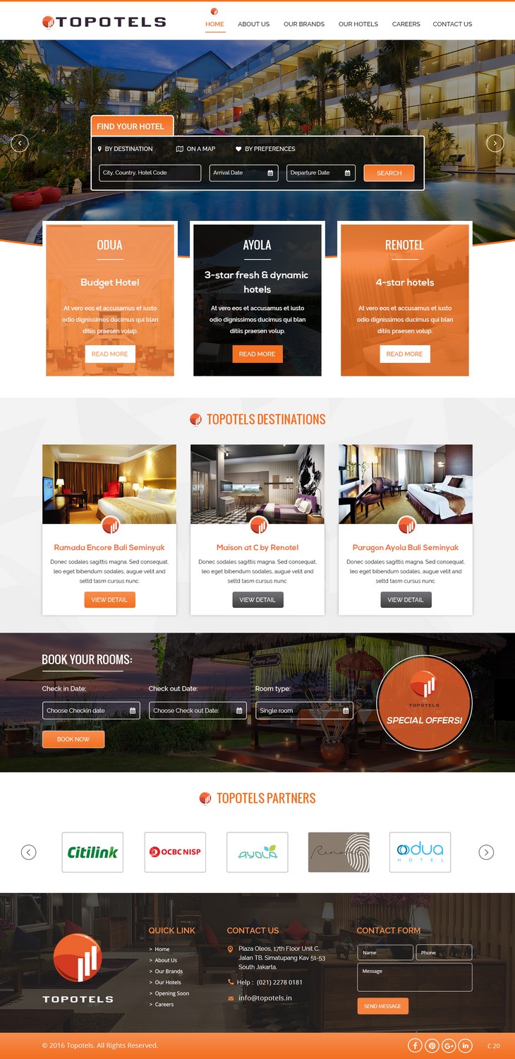 Web Design by pb for Topotels Hotels & Resorts | Design #11344396