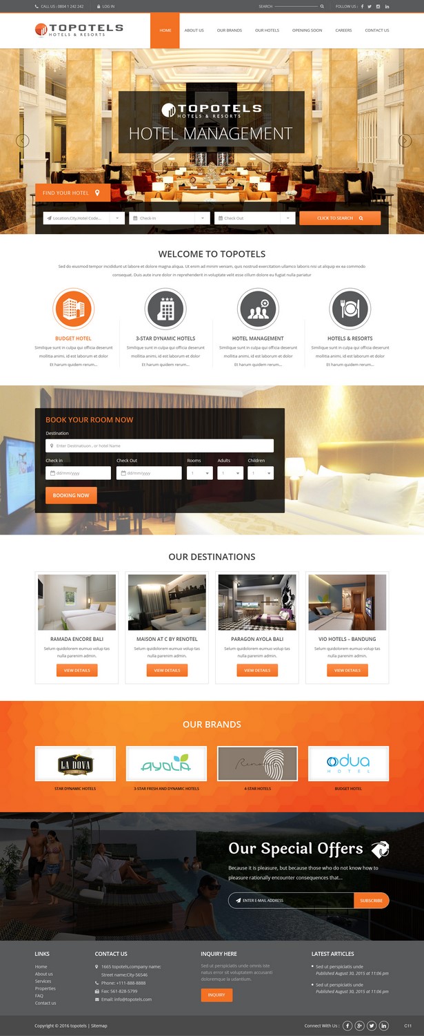 Web Design by pb for Topotels Hotels & Resorts | Design #11364442