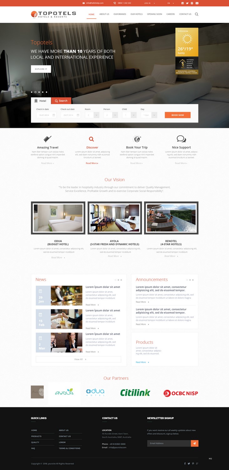 Web Design by pb for Topotels Hotels & Resorts | Design #11365696