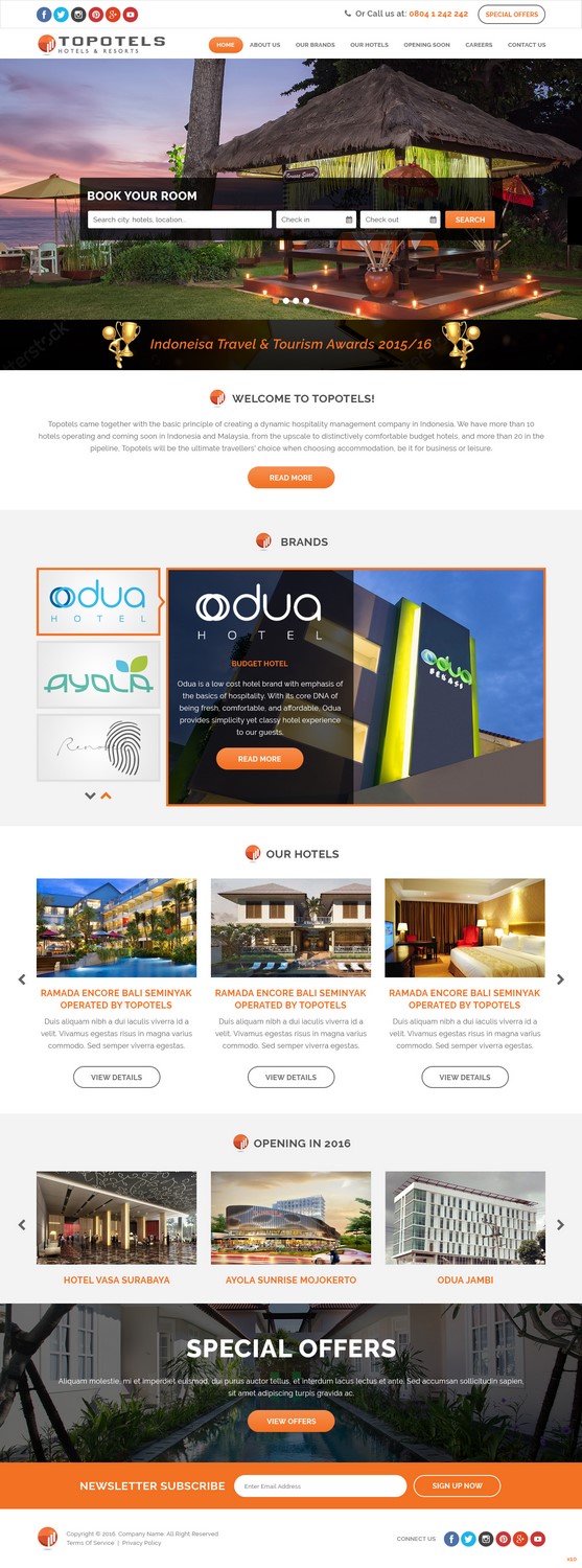 Diseño Web por pb para Topotels Hotels & Resorts | Diseño #11372835