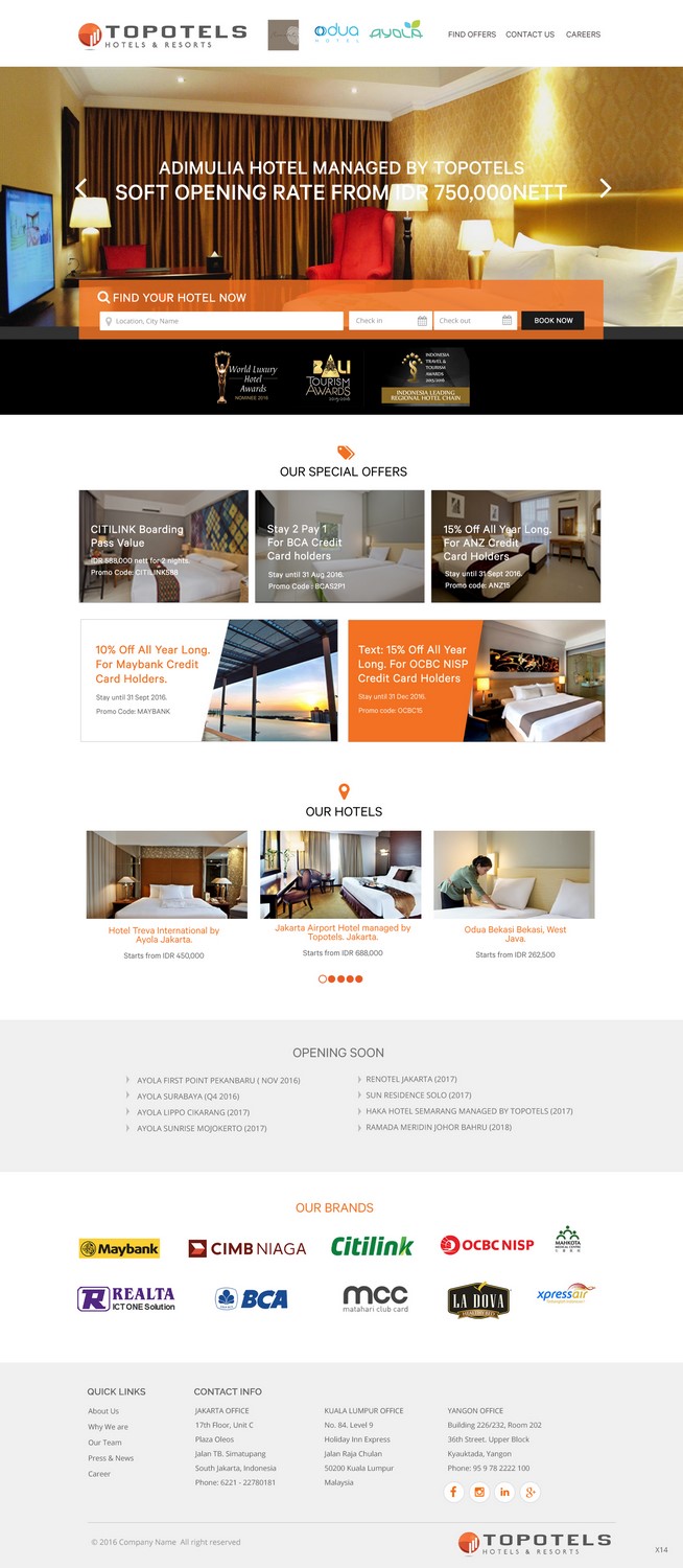 Web Design by pb for Topotels Hotels & Resorts | Design #11540929