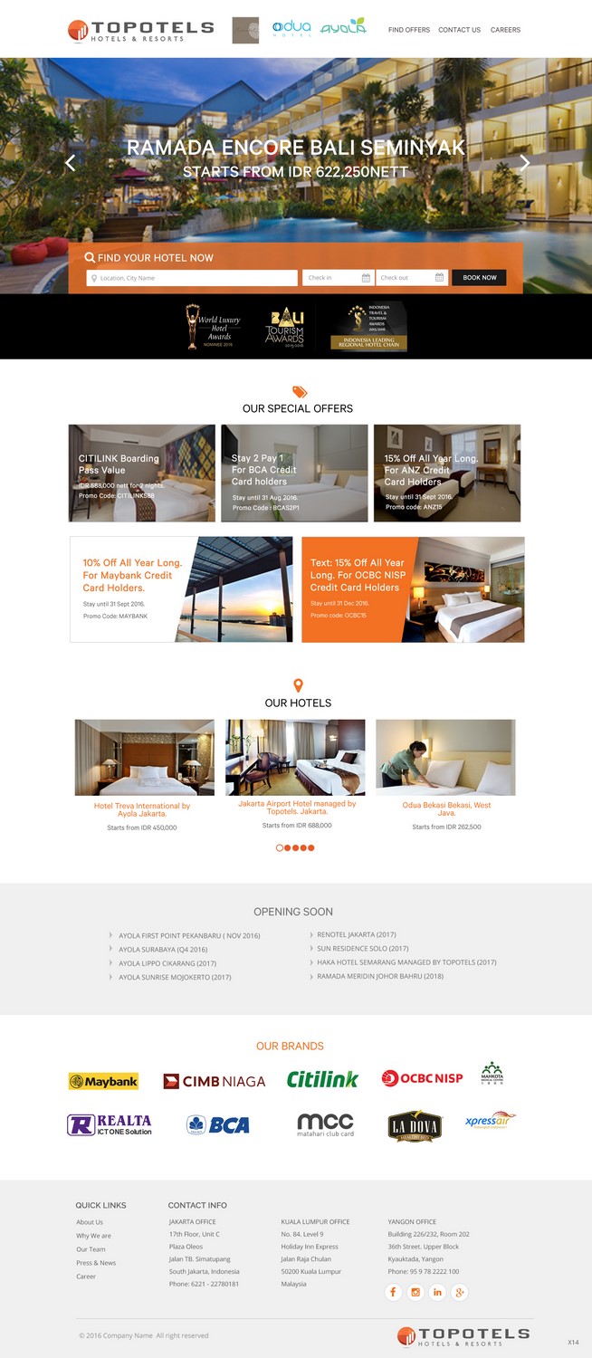 Web Design by pb for Topotels Hotels & Resorts | Design #11540930