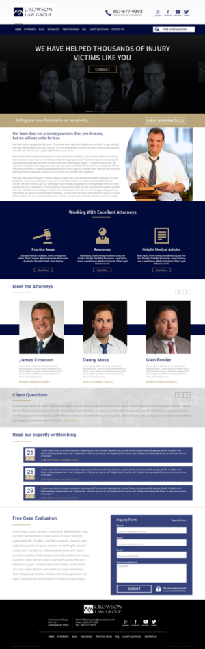 Crowson Law Group Social Media Design - Wordpress | Diseño Web por lionx