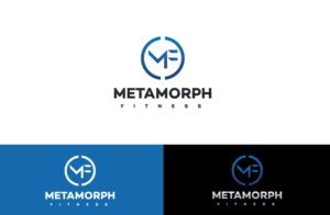 the letters 'MF' and the words 'Metamorph Fitness' | Logo Design by GLDesigns