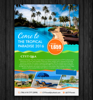flights and hotels for a great prices, really cheap... Cheaper Than Your Travel  | Flyer Design by ecorokerz