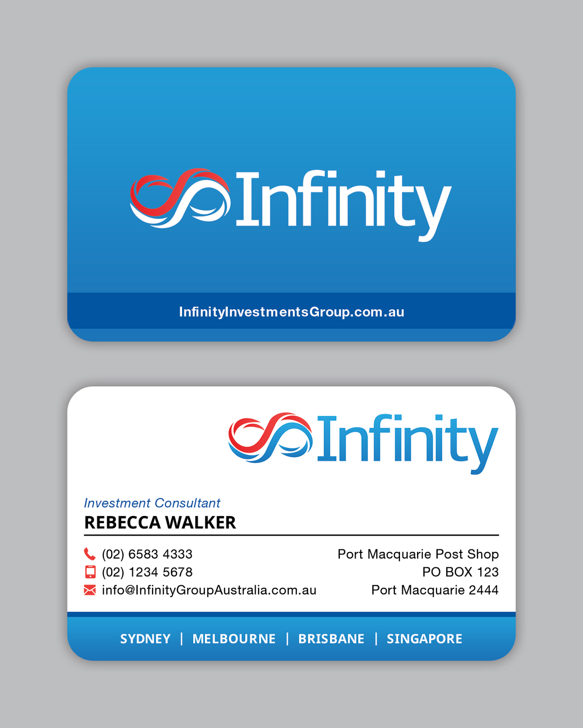Business Card Design by MIND for Infinity Group Australia | Design #11363114