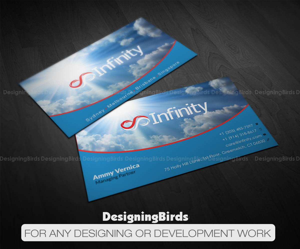 Business Card Design by Designing Birds for Infinity Group Australia | Design #11341069
