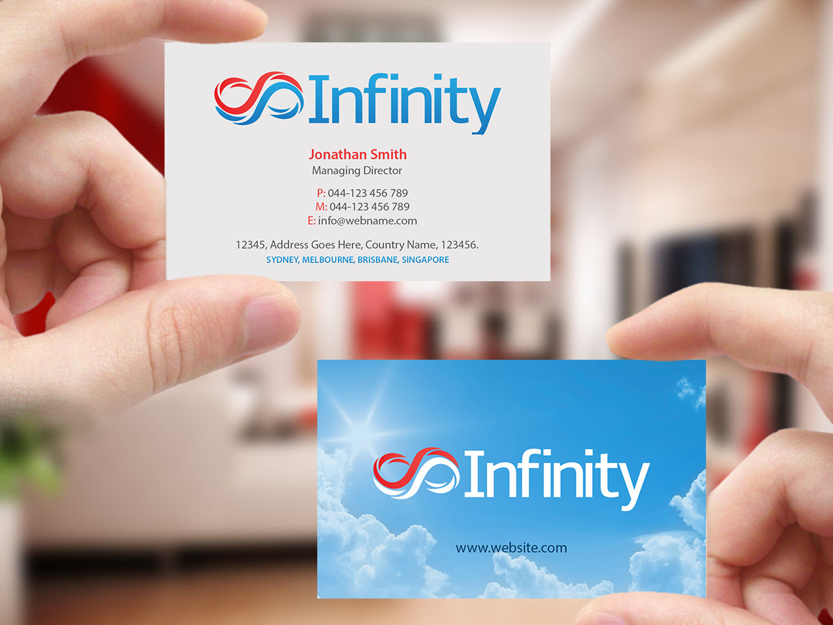 Diseño de Tarjeta de Presentación por Creations Box 2015 para Infinity Group Australia | Diseño #11339512