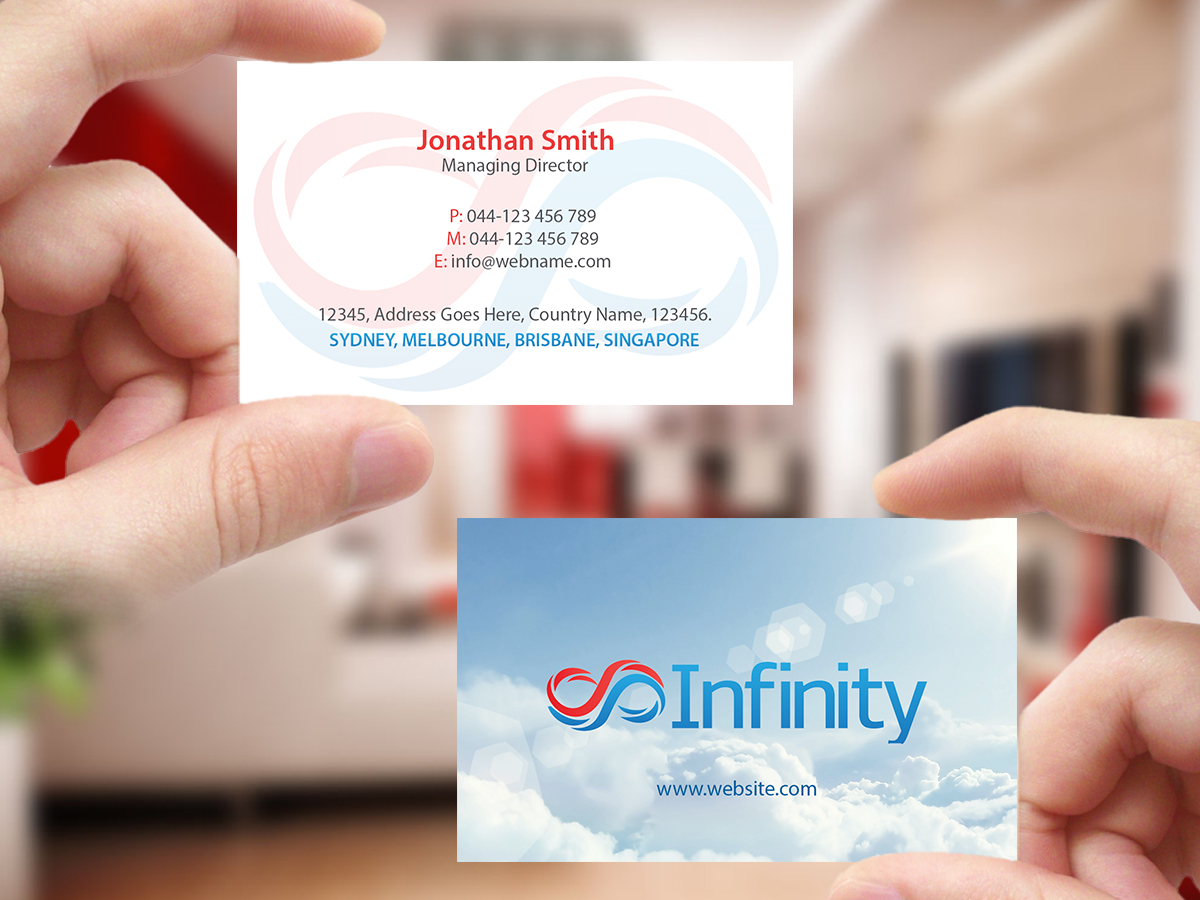 Diseño de Tarjeta de Presentación por Creations Box 2015 para Infinity Group Australia | Diseño #11339513