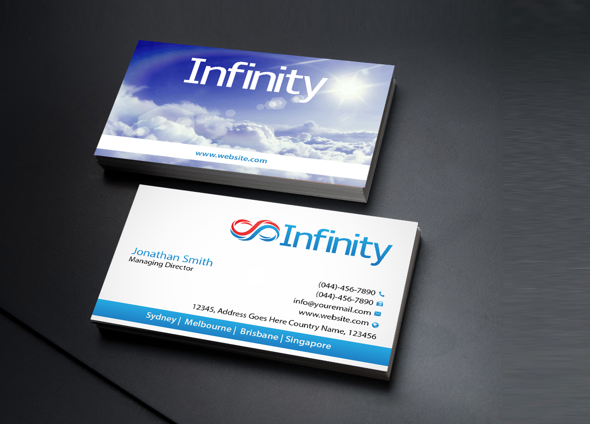 Diseño de Tarjeta de Presentación por Creations Box 2015 para Infinity Group Australia | Diseño #11346485