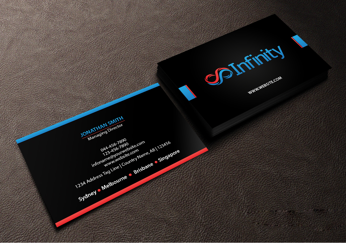 Business Card Design by Creations Box 2015 for Infinity Group Australia | Design #11346486