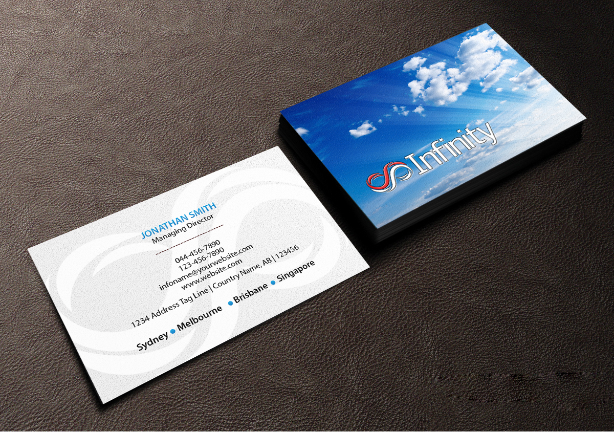 Business Card Design by Creations Box 2015 for Infinity Group Australia | Design #11346497