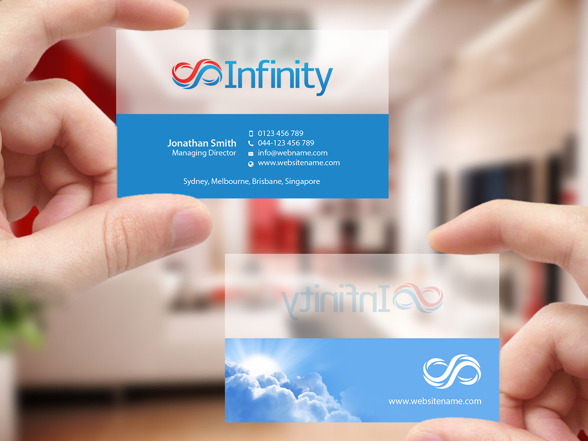 Diseño de Tarjeta de Presentación por Creations Box 2015 para Infinity Group Australia | Diseño #11346538