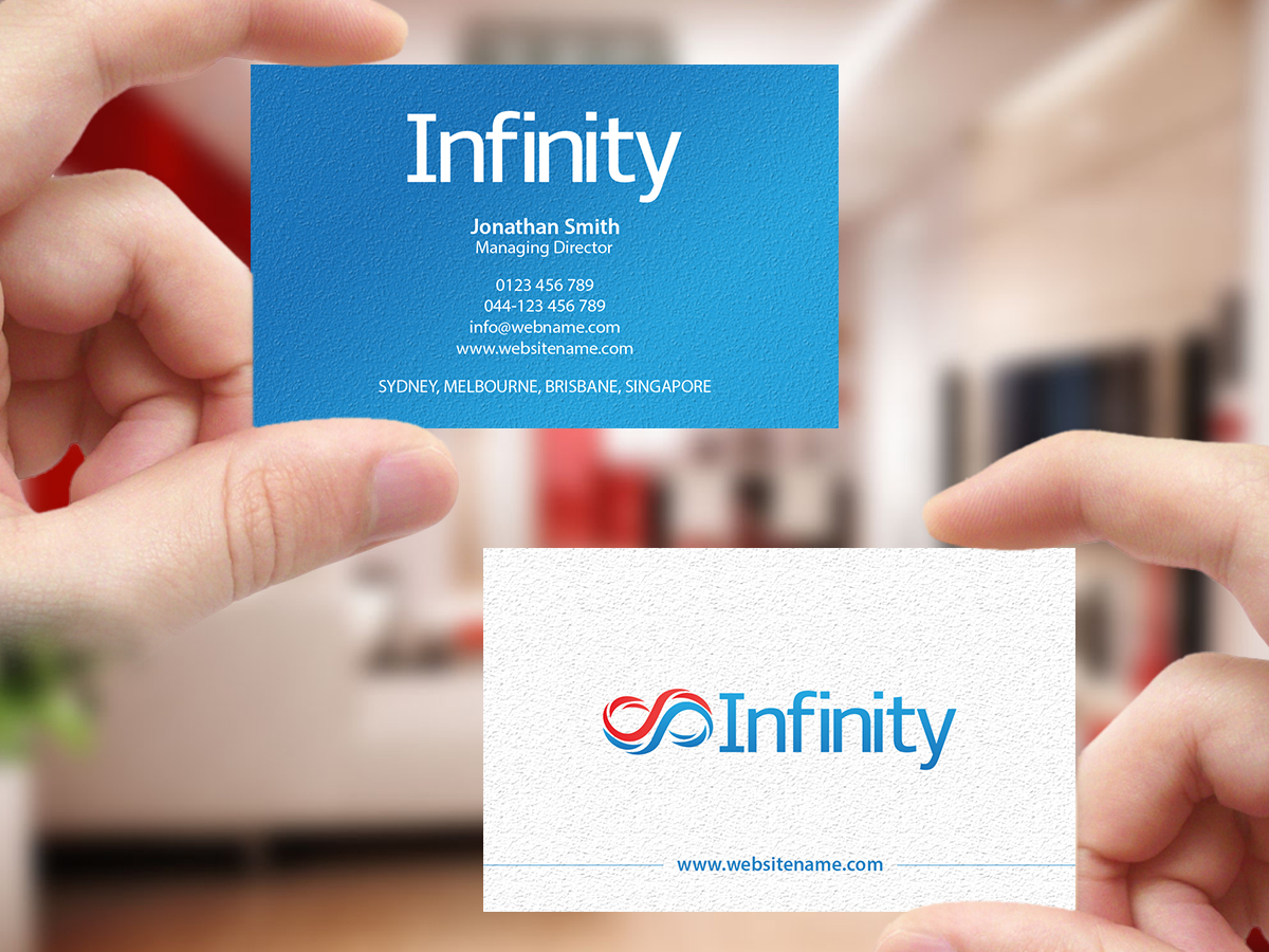 Business Card Design by Creations Box 2015 for Infinity Group Australia | Design #11346541