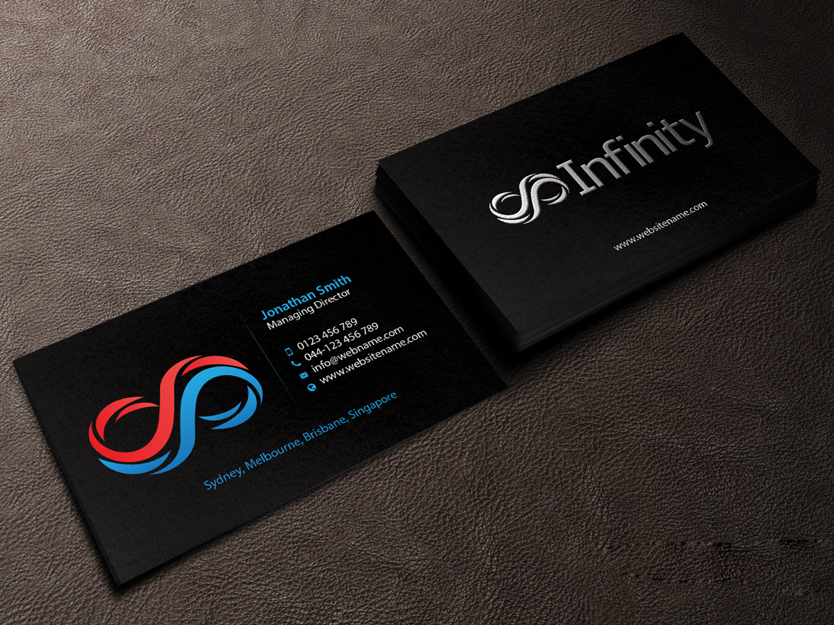 Business Card Design by Creations Box 2015 for Infinity Group Australia | Design #11346543