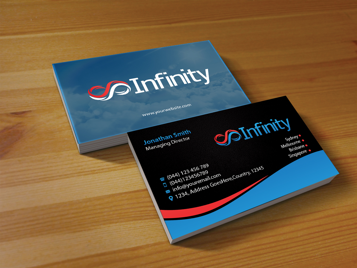 Diseño de Tarjeta de Presentación por Creations Box 2015 para Infinity Group Australia | Diseño #11346548