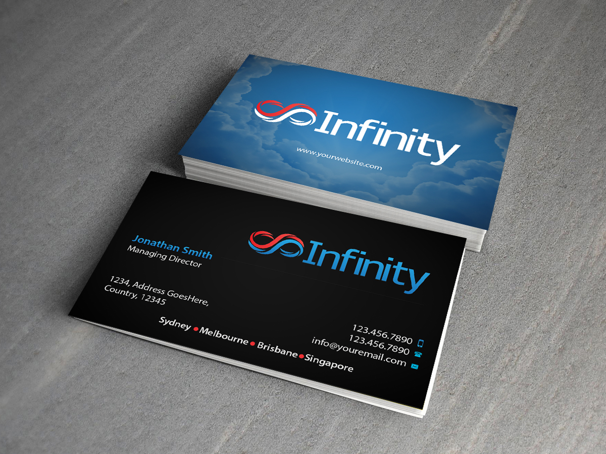 Diseño de Tarjeta de Presentación por Creations Box 2015 para Infinity Group Australia | Diseño #11346550