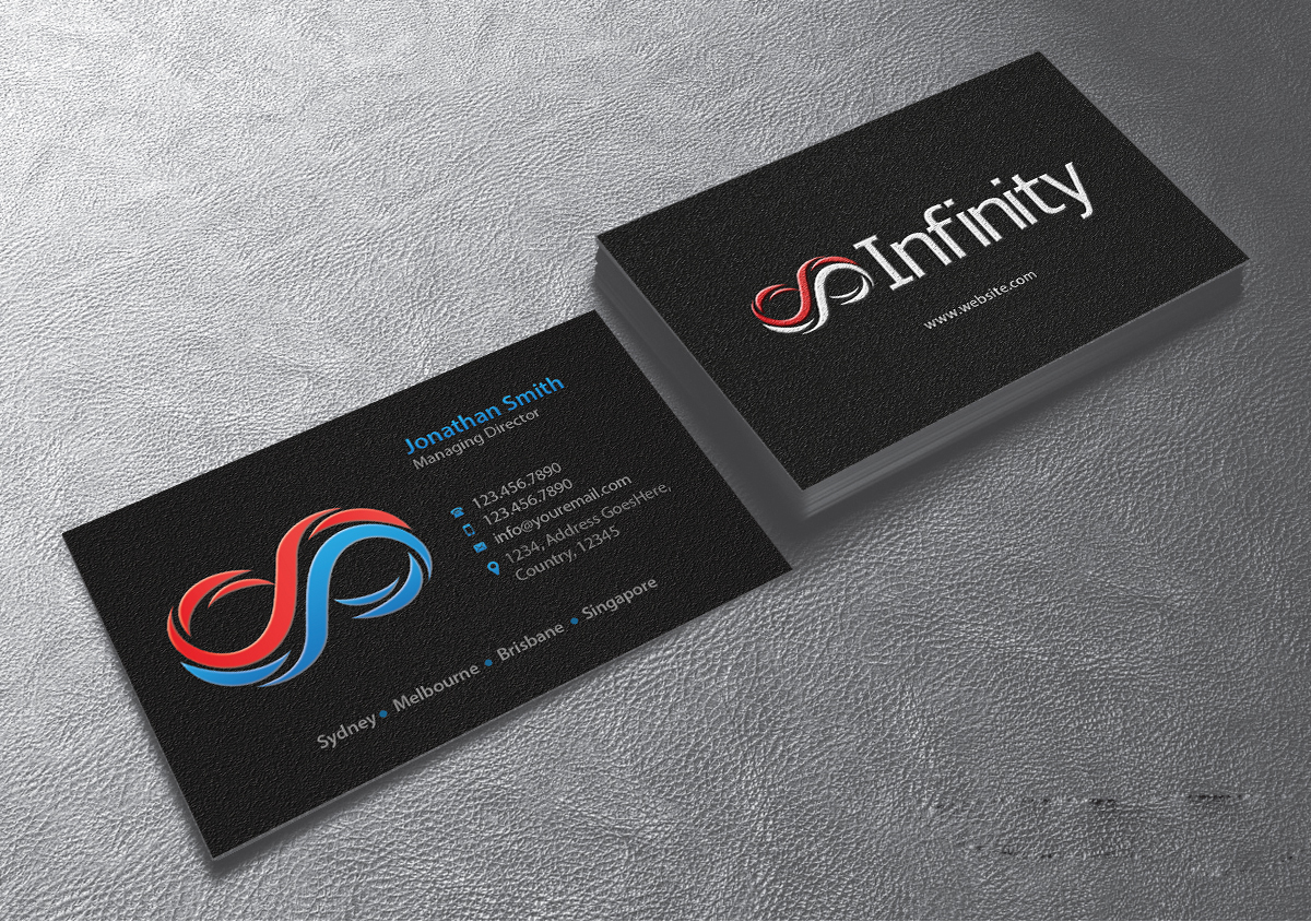 Business Card Design by Creations Box 2015 for Infinity Group Australia | Design #11346552