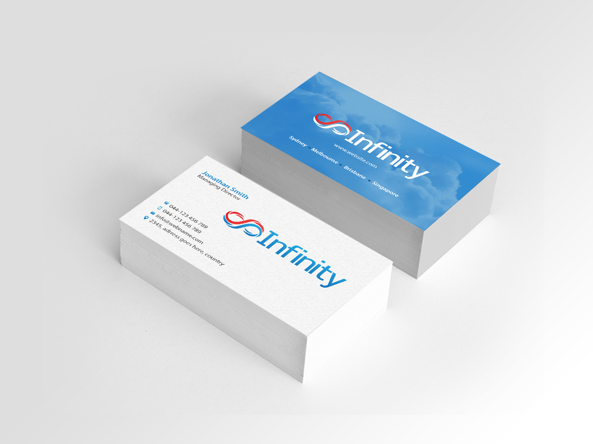Business Card Design by Creations Box 2015 for Infinity Group Australia | Design #11346553