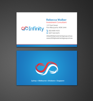 Diseño de Tarjeta de Presentación por chandrayaan.creative para Infinity Group Australia | Diseño: #11354609