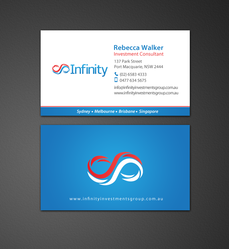 Business Card Design by chandrayaan.creative for Infinity Group Australia | Design #11354611