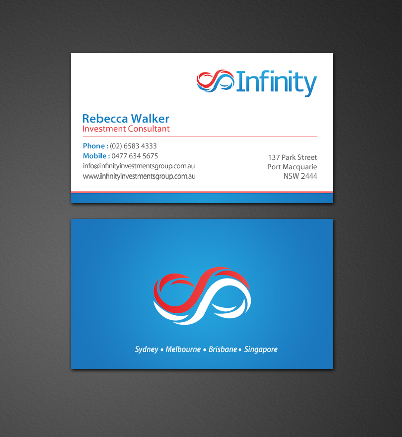 Business Card Design by chandrayaan.creative for Infinity Group Australia | Design #11354612