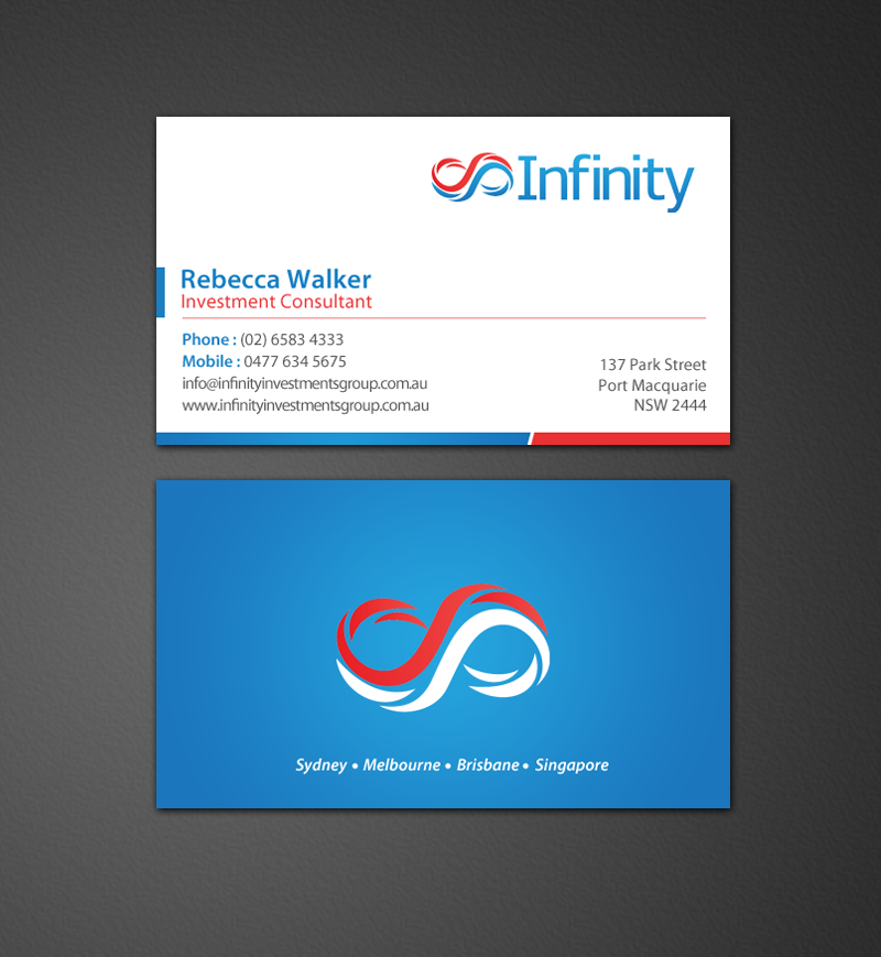 Business Card Design by chandrayaan.creative for Infinity Group Australia | Design #11354616