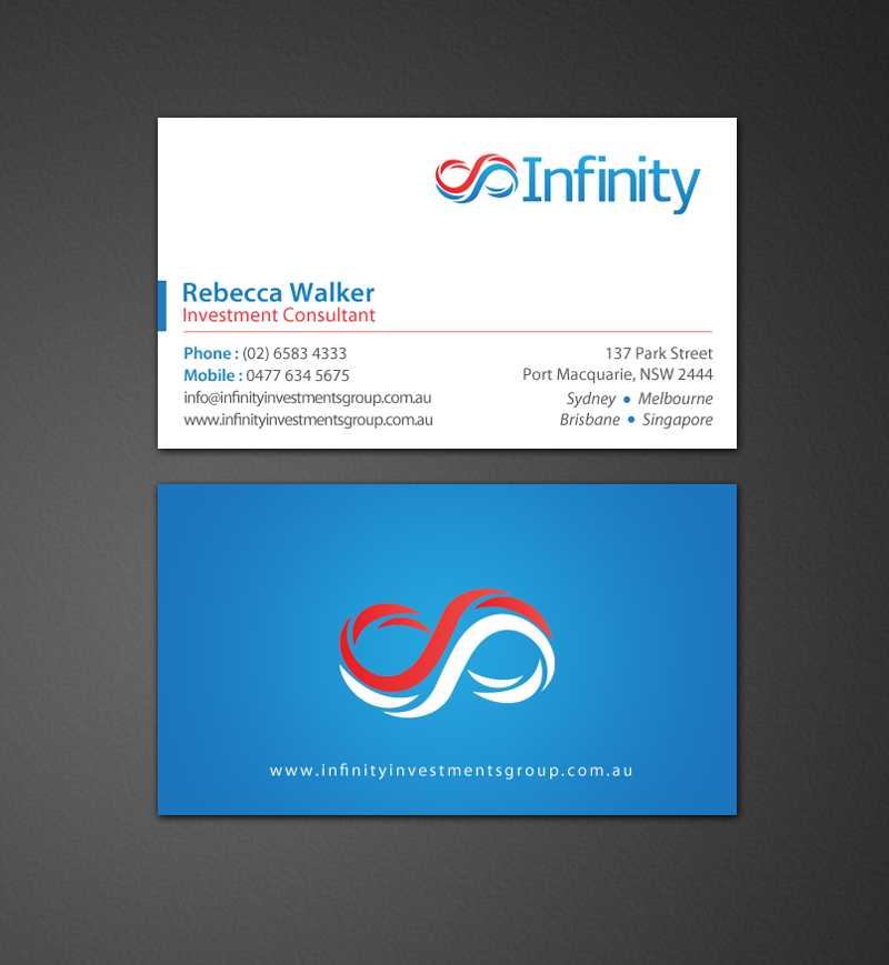 Business Card Design by chandrayaan.creative for Infinity Group Australia | Design #11354617