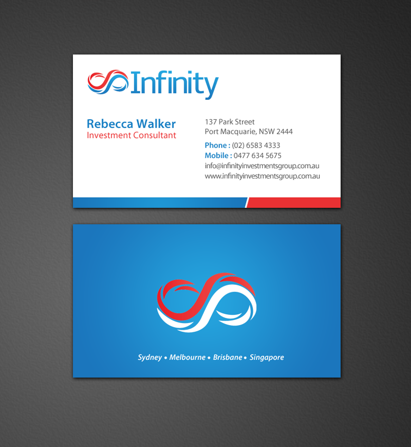 Business Card Design by chandrayaan.creative for Infinity Group Australia | Design #11354620