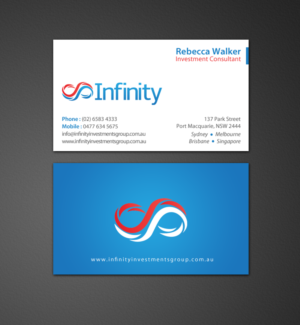 Business Card Design by chandrayaan.creative for Infinity Group Australia | Design: #11354621