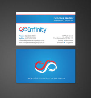 Business Card Design by chandrayaan.creative for Infinity Group Australia | Design: #11354622