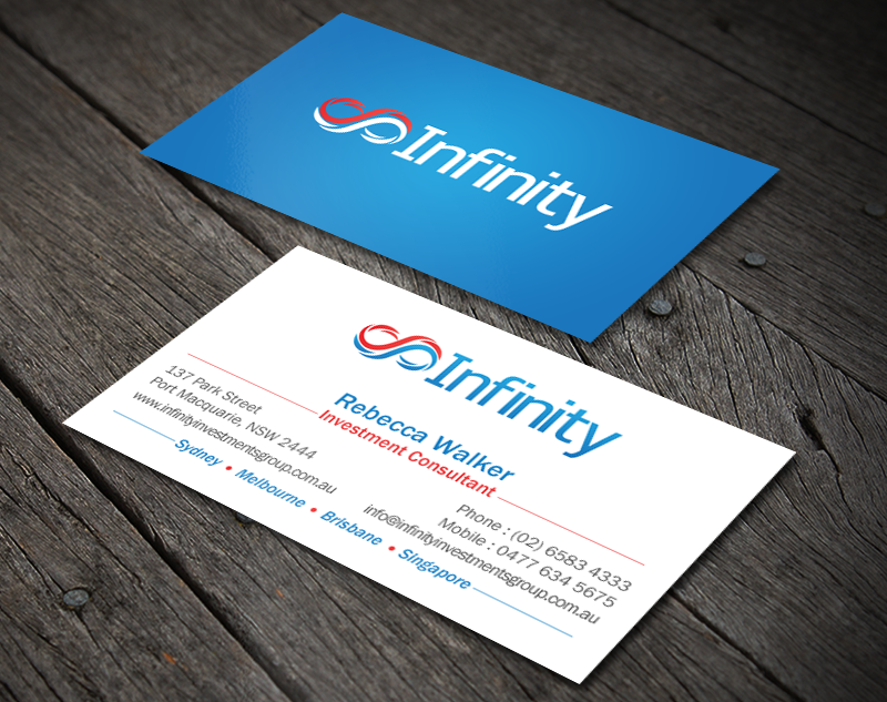 Design de Carte de Visite par chandrayaan.creative pour Infinity Group Australia | Design #11389290