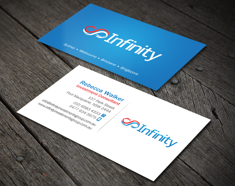 Diseño de Tarjeta de Presentación por chandrayaan.creative para Infinity Group Australia | Diseño #11389296