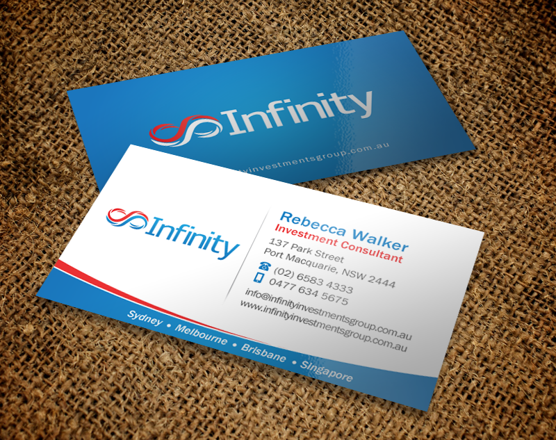 Diseño de Tarjeta de Presentación por chandrayaan.creative para Infinity Group Australia | Diseño #11389297