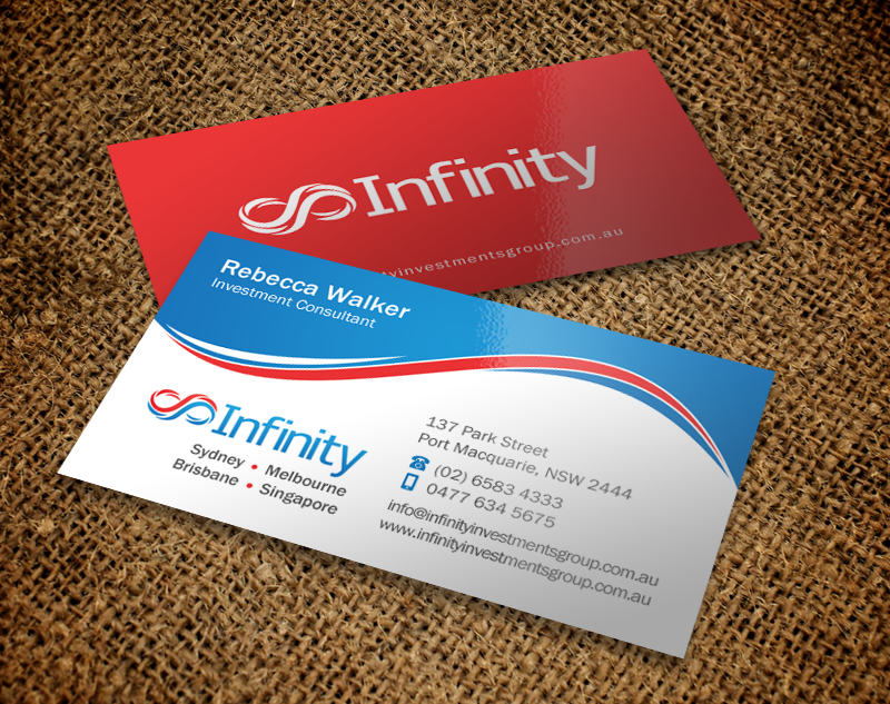 Diseño de Tarjeta de Presentación por chandrayaan.creative para Infinity Group Australia | Diseño #11389302
