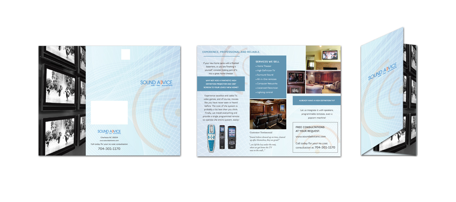 Diseño de Flyer por M.U. Designs para Sound Advice | Diseño #23578