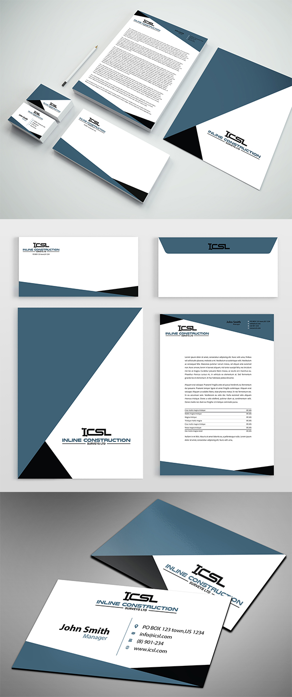 Schreibwaren-Design von anshtoyj für Inline Construction Surveys Ltd | Design #11365622