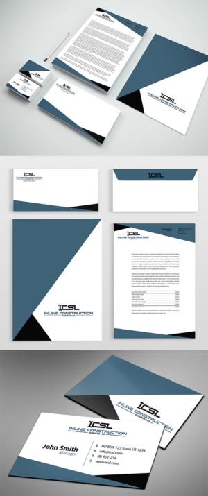 Diseño de Papelería por anshtoyj para Inline Construction Surveys Ltd | Diseño: #11365622