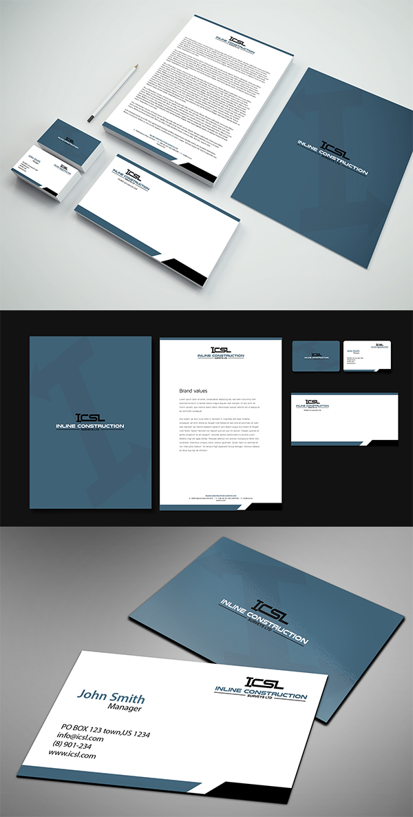 Stationery Design by anshtoyj for Inline Construction Surveys Ltd | Design #11365634