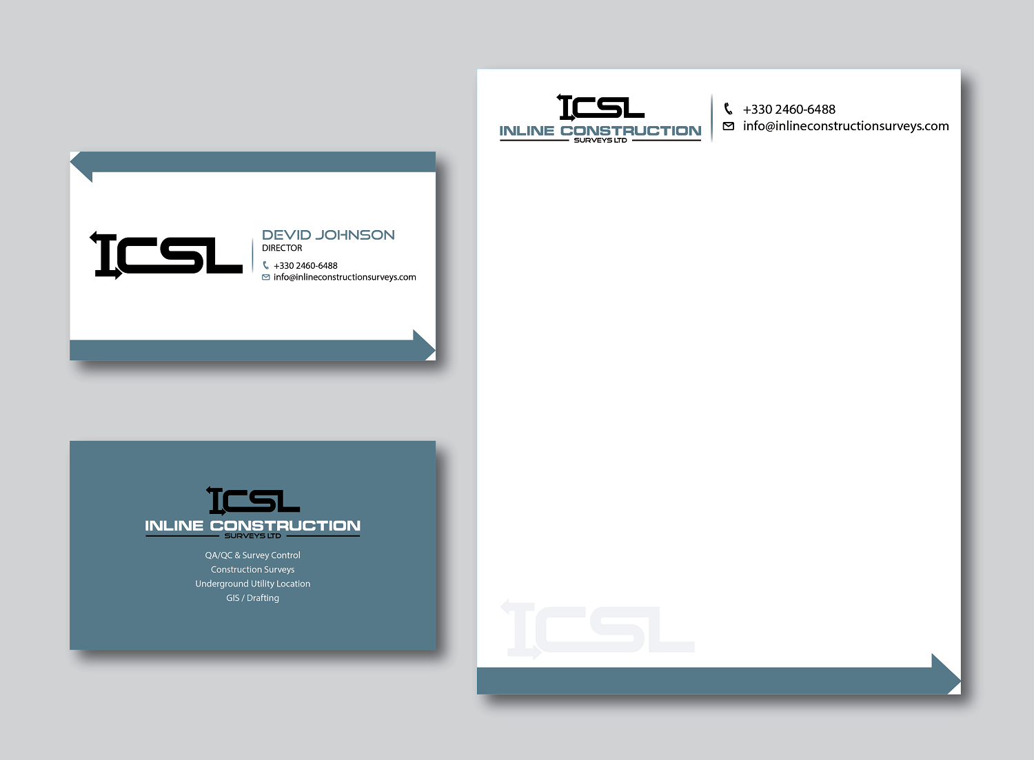 Diseño de Papelería por Verified artistry (Design garden) para Inline Construction Surveys Ltd | Diseño #11378386