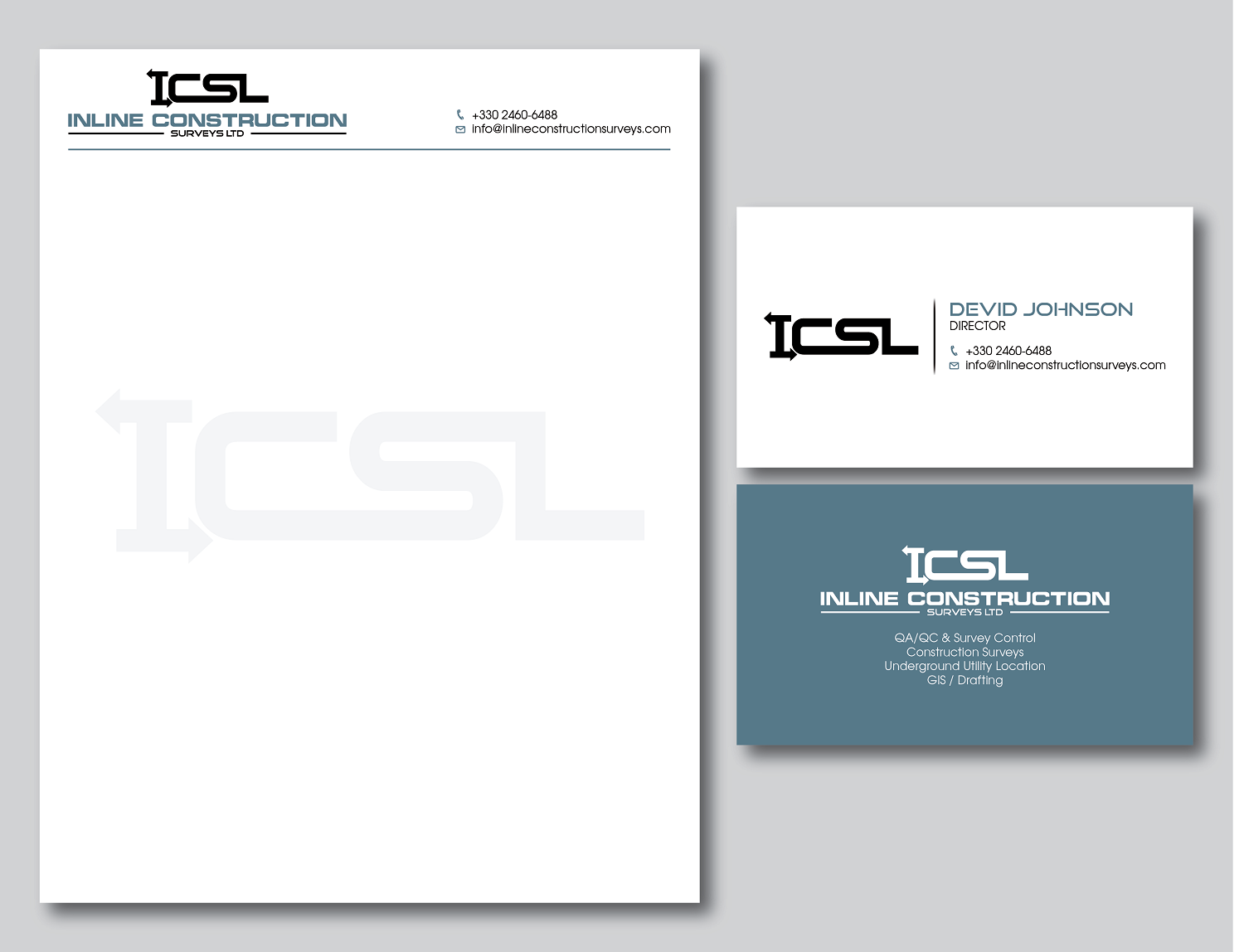 Diseño de Papelería por Verified artistry (Design garden) para Inline Construction Surveys Ltd | Diseño #11378389