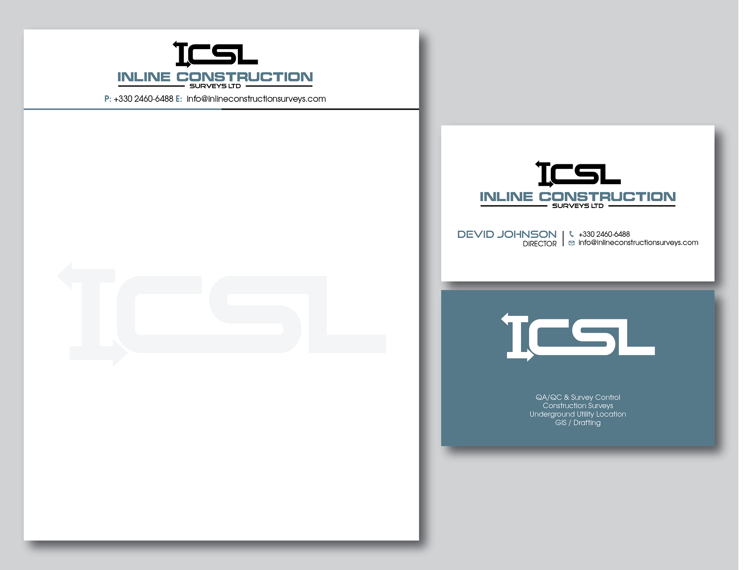 Diseño de Papelería por Verified artistry (Design garden) para Inline Construction Surveys Ltd | Diseño #11378390