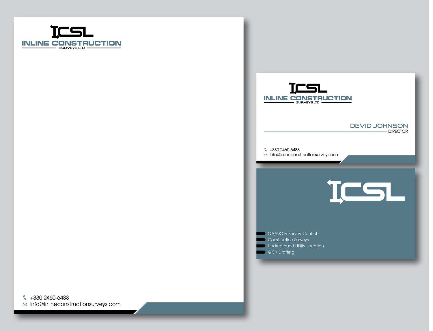 Diseño de Papelería por Verified artistry (Design garden) para Inline Construction Surveys Ltd | Diseño #11378392