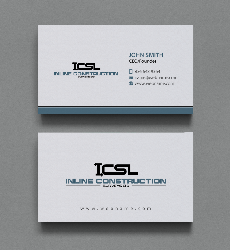 Stationery Design by chandrayaan.creative for Inline Construction Surveys Ltd | Design #11353147