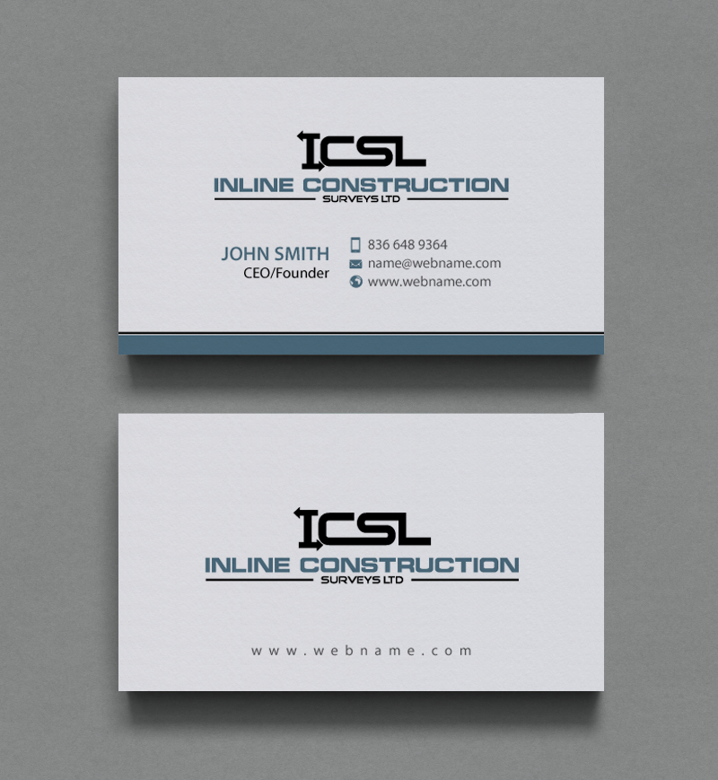 Stationery Design by chandrayaan.creative for Inline Construction Surveys Ltd | Design #11353149